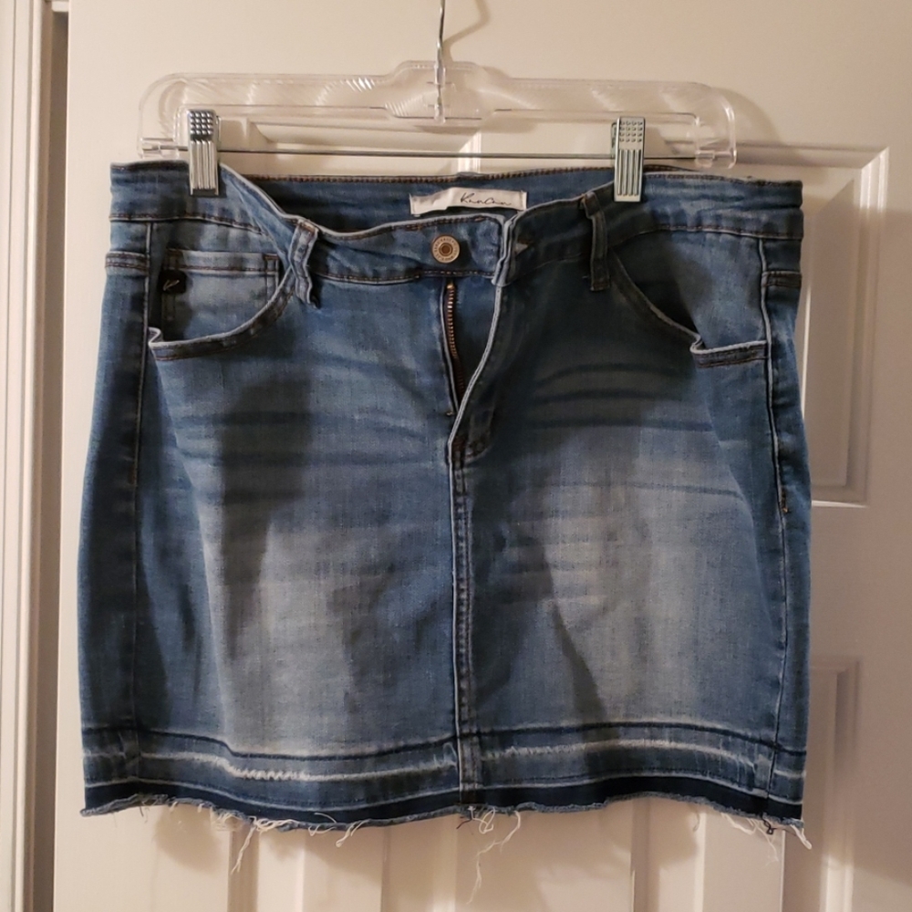 Mini denim skirt